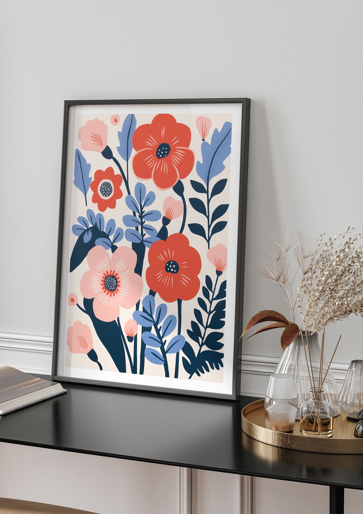 Charming Bold Floral Arrangement Vase