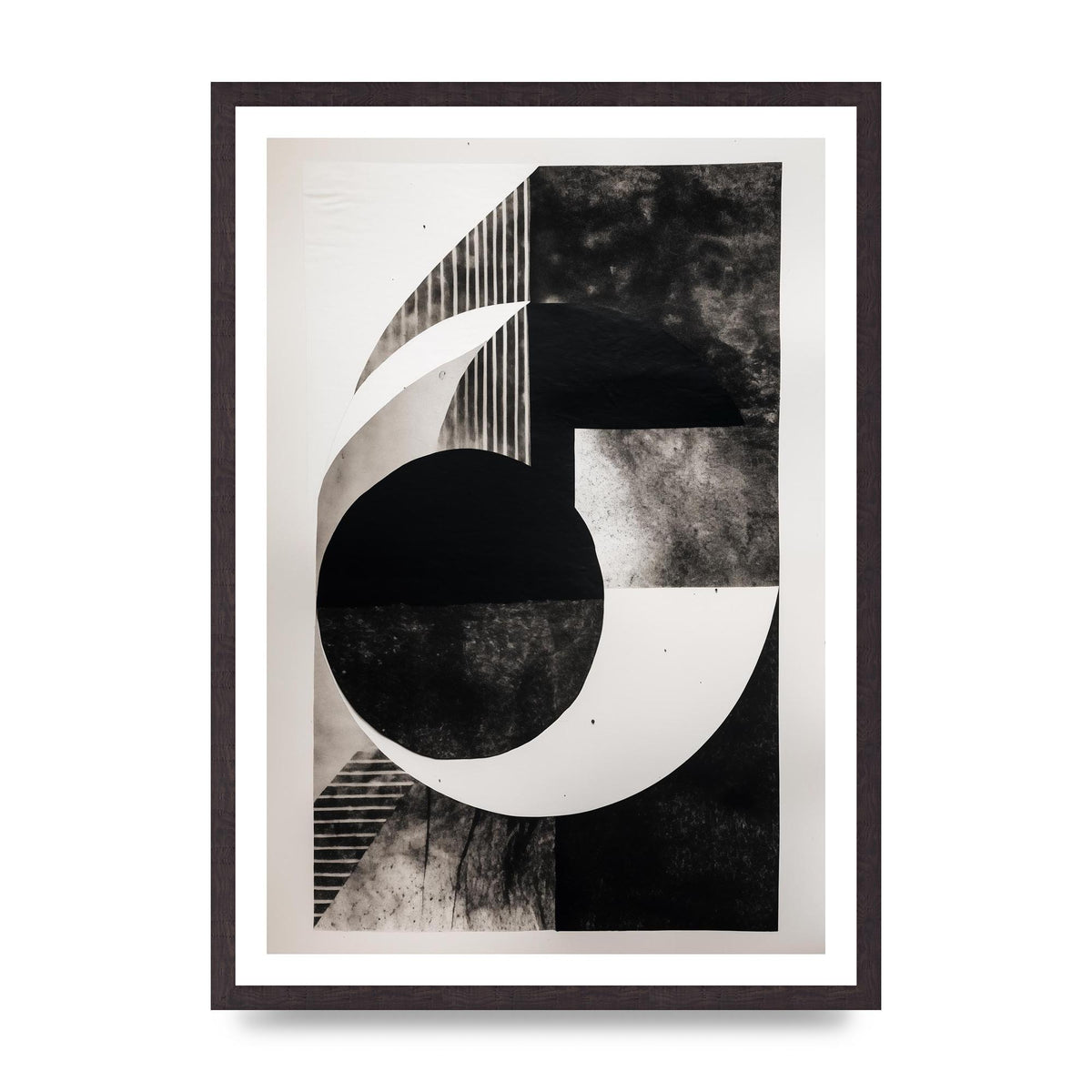 Abstract Monochromatic Risograph with Tactile Appeal