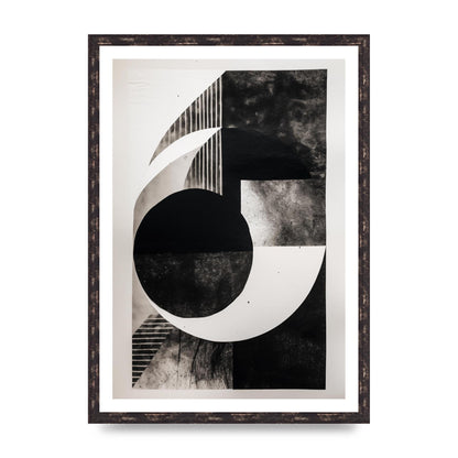Abstract Monochromatic Risograph with Tactile Appeal
