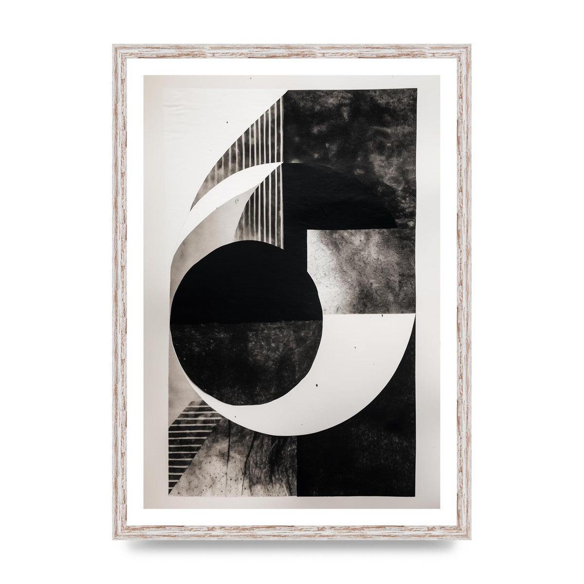 Abstract Monochromatic Risograph with Tactile Appeal