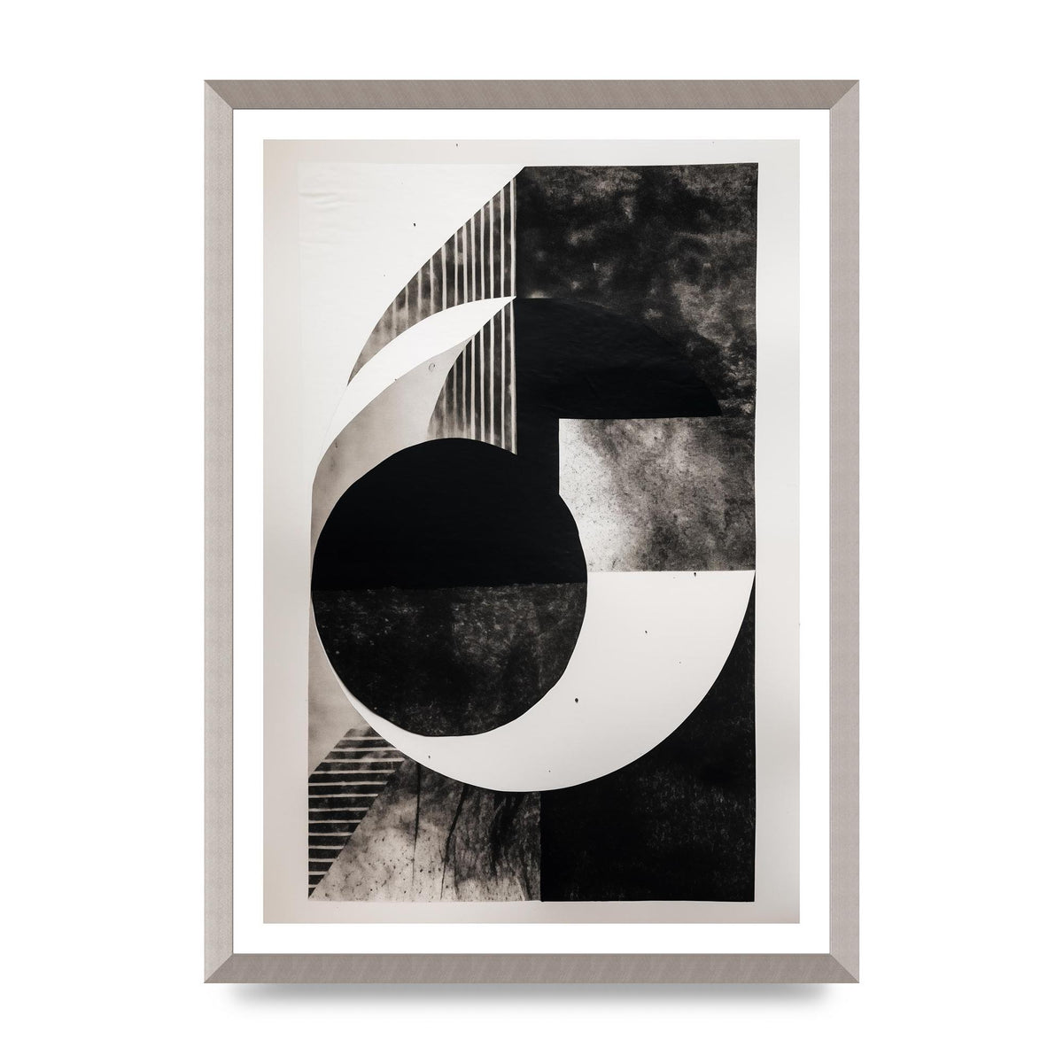 Abstract Monochromatic Risograph with Tactile Appeal