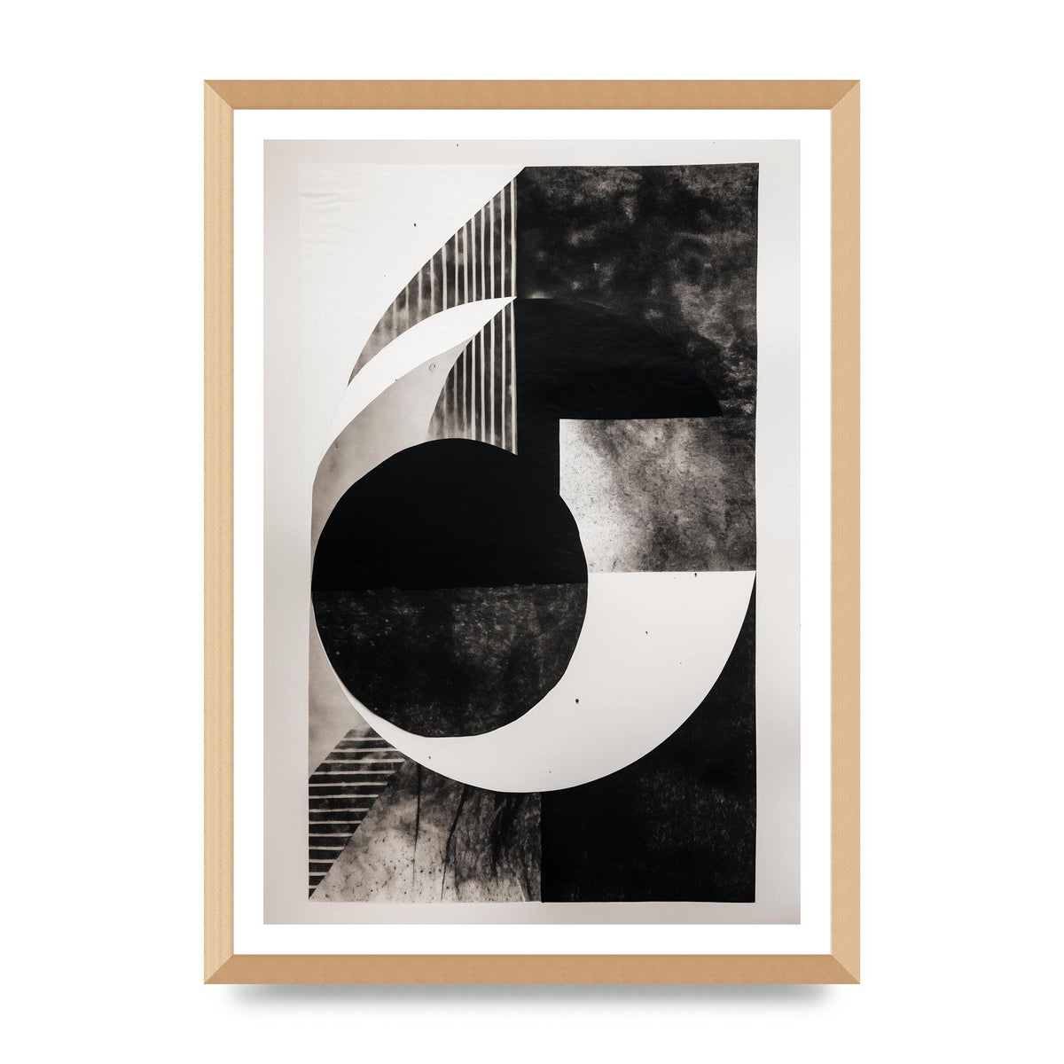 Abstract Monochromatic Risograph with Tactile Appeal