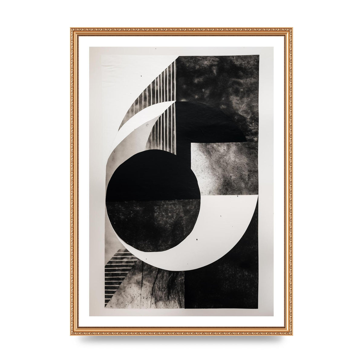 Abstract Monochromatic Risograph with Tactile Appeal