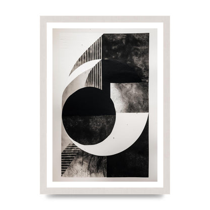 Abstract Monochromatic Risograph with Tactile Appeal
