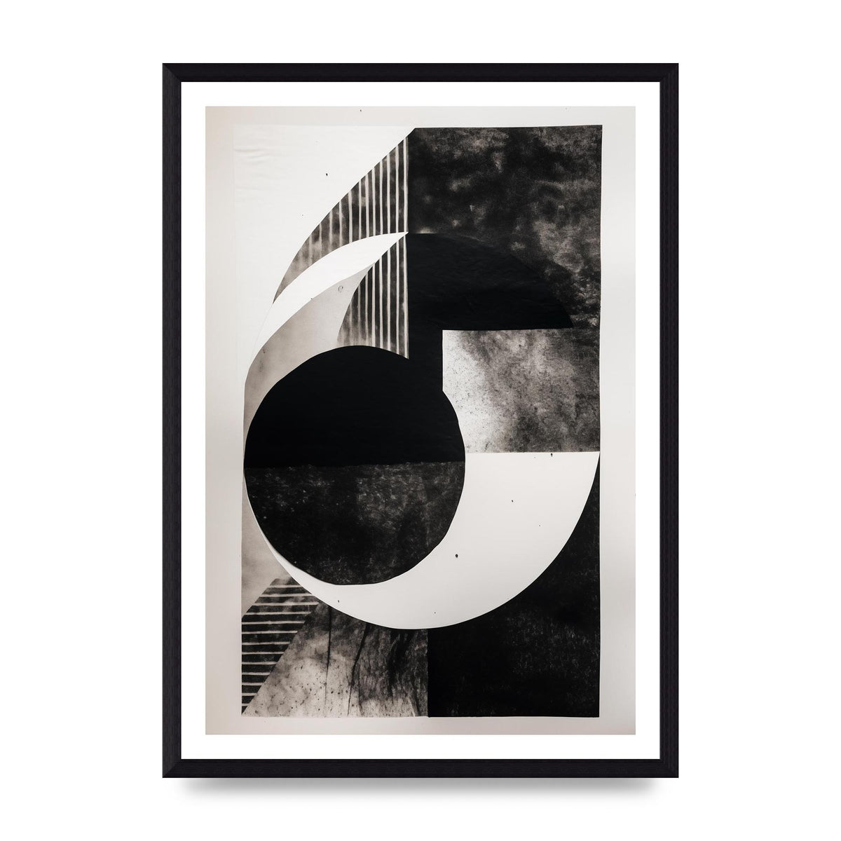 Abstract Monochromatic Risograph with Tactile Appeal