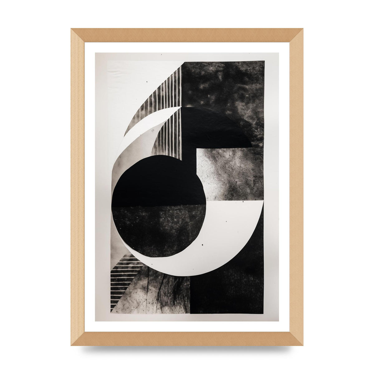 Abstract Monochromatic Risograph with Tactile Appeal