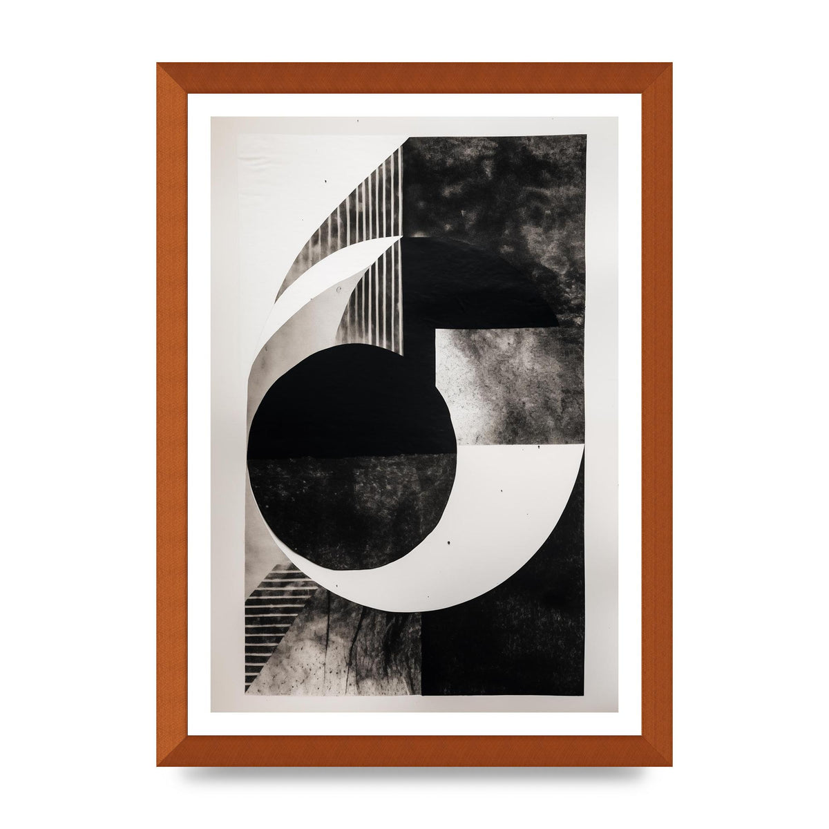 Abstract Monochromatic Risograph with Tactile Appeal
