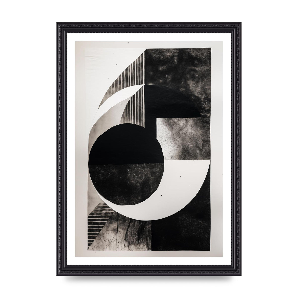 Abstract Monochromatic Risograph with Tactile Appeal