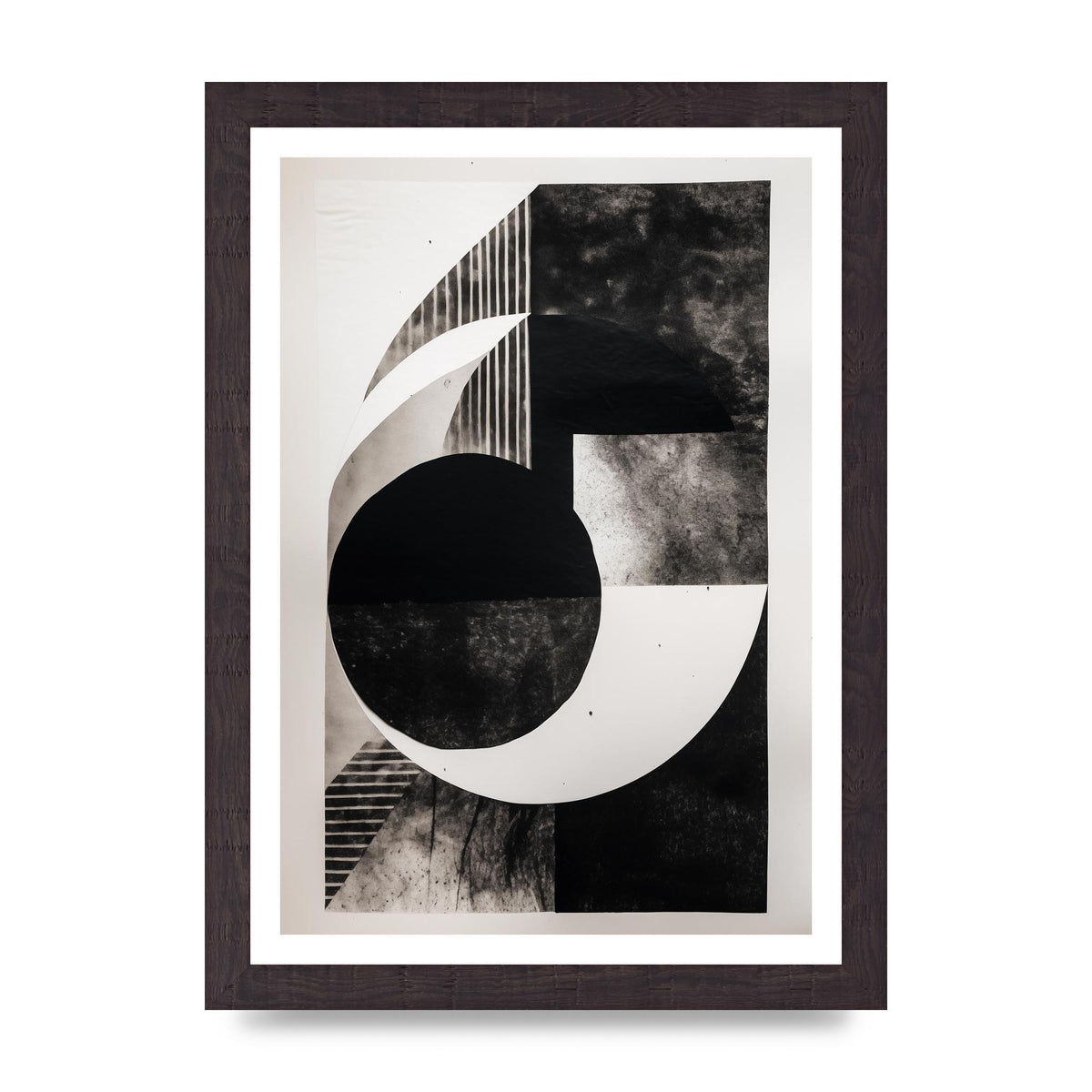 Abstract Monochromatic Risograph with Tactile Appeal