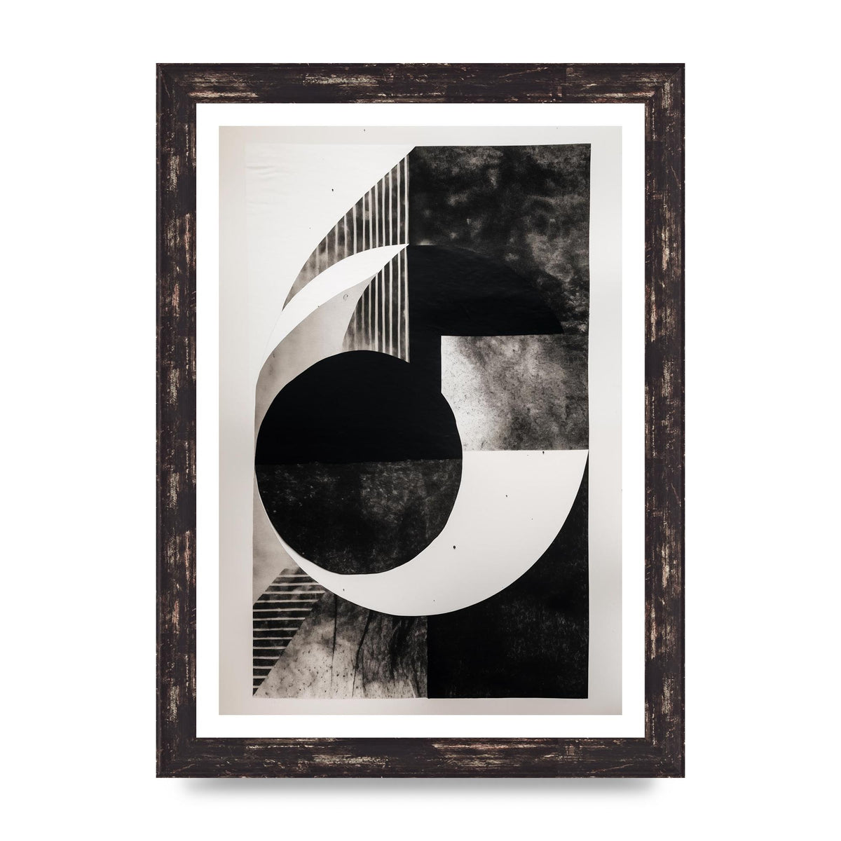 Abstract Monochromatic Risograph with Tactile Appeal