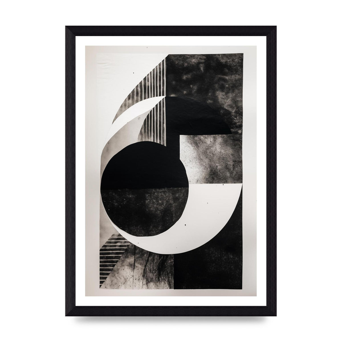 Abstract Monochromatic Risograph with Tactile Appeal