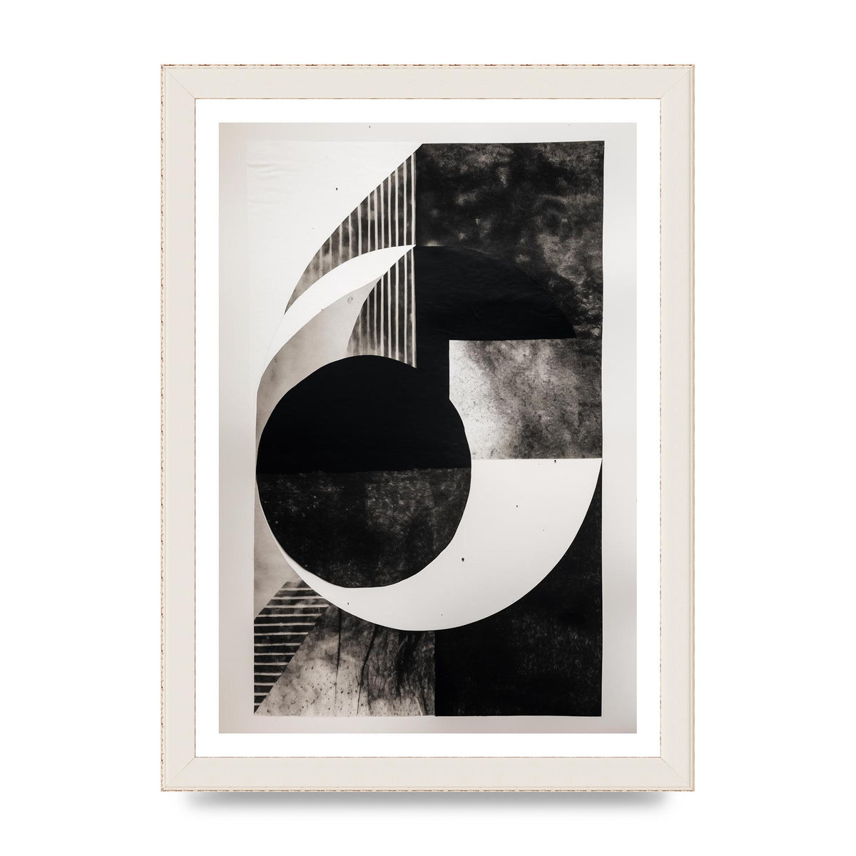 Abstract Monochromatic Risograph with Tactile Appeal