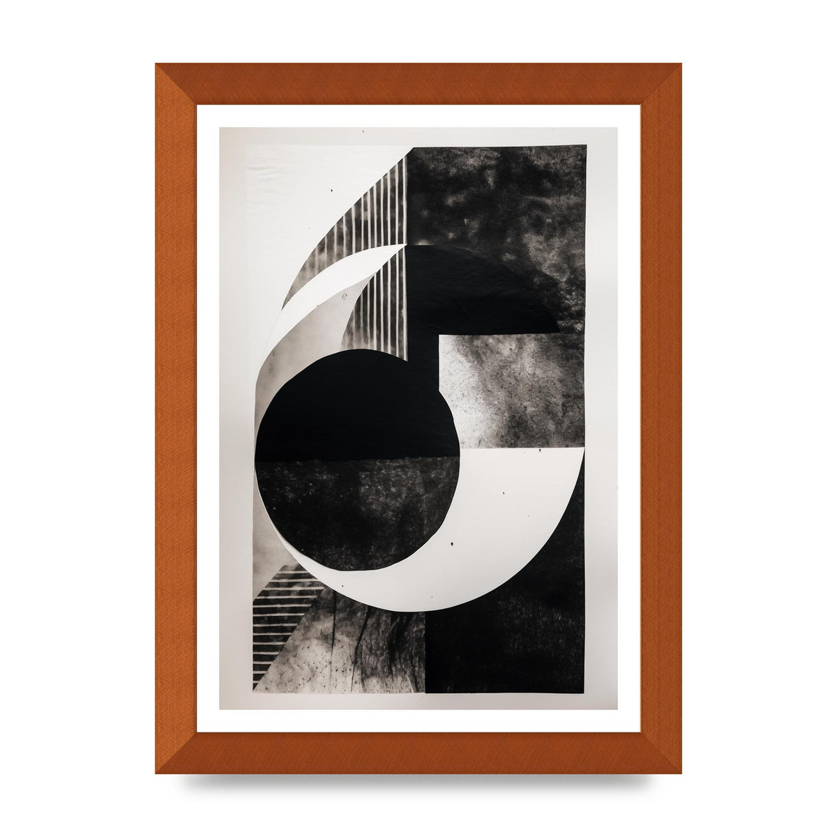 Abstract Monochromatic Risograph with Tactile Appeal