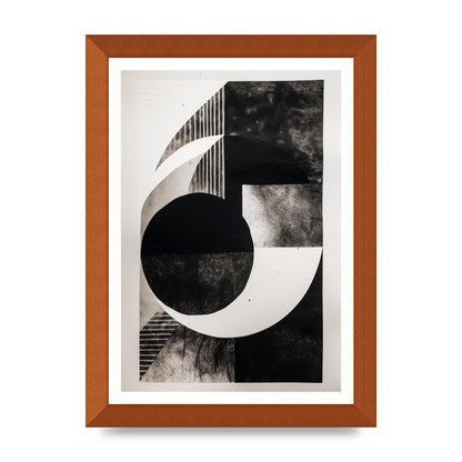 Abstract Monochromatic Risograph with Tactile Appeal