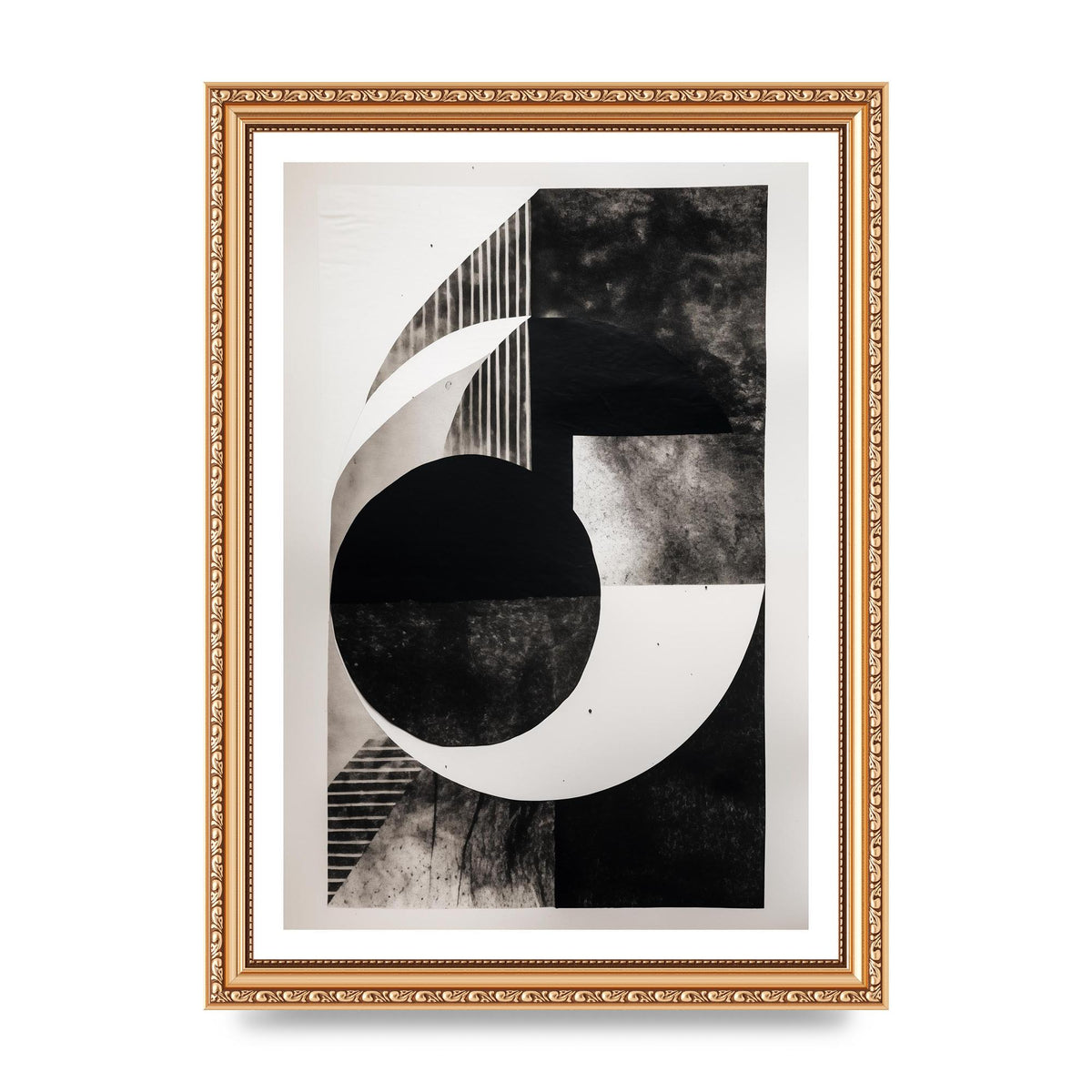 Abstract Monochromatic Risograph with Tactile Appeal