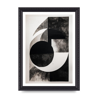 Abstract Monochromatic Risograph with Tactile Appeal