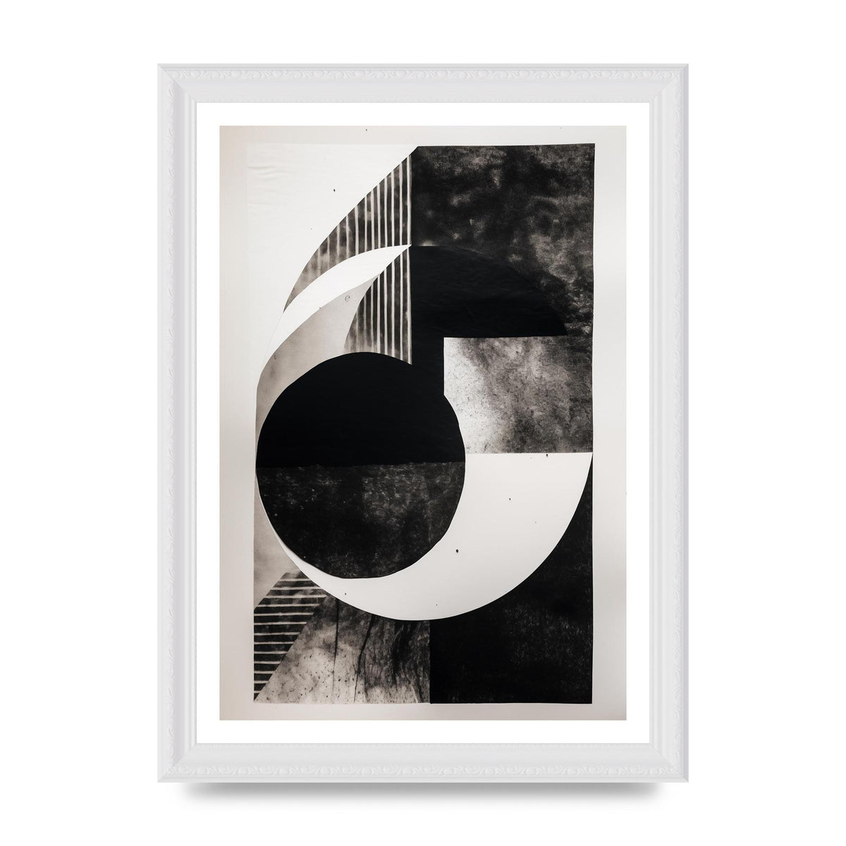 Abstract Monochromatic Risograph with Tactile Appeal