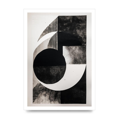 Abstract Monochromatic Risograph with Tactile Appeal