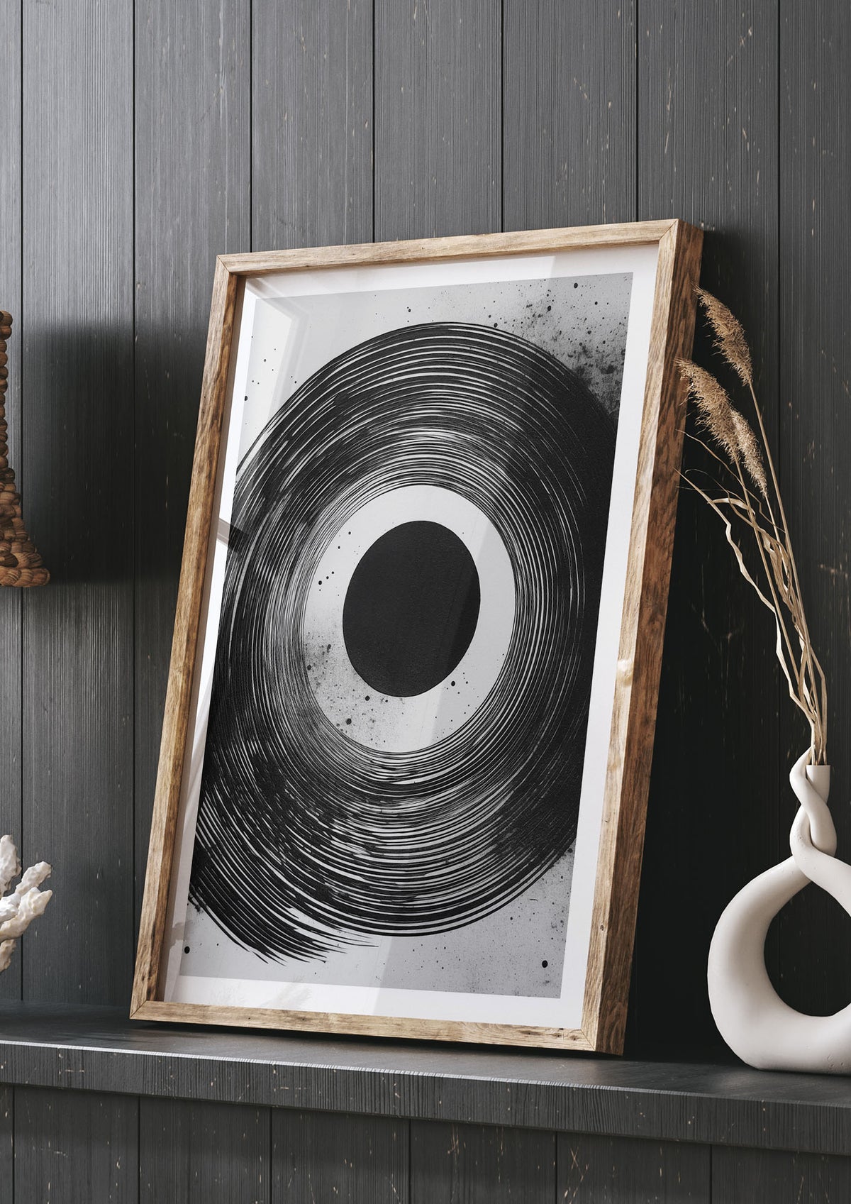 Mesmerizing Black and White Textured Risograph