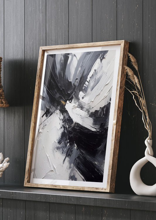 Dynamic Abstract in Bold Monochrome