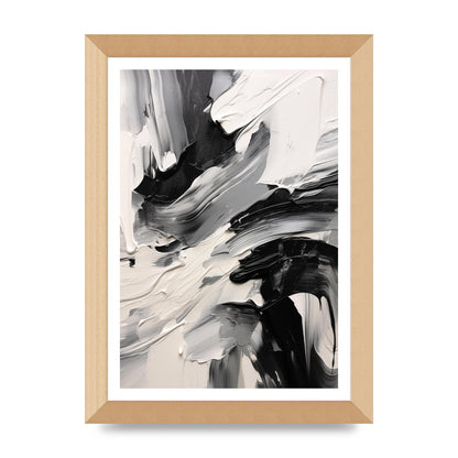 Striking Black and White Abstract Painting
