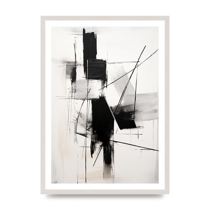 Dynamic Charcoal Composition in Black and White