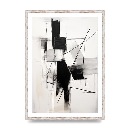 Dynamic Charcoal Composition in Black and White