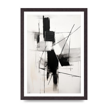 Dynamic Charcoal Composition in Black and White