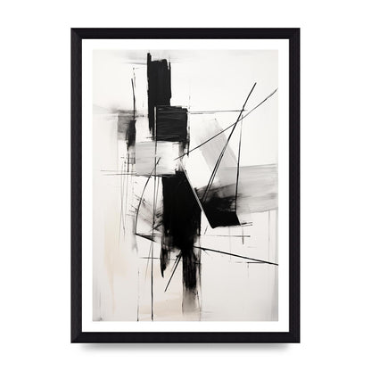 Dynamic Charcoal Composition in Black and White