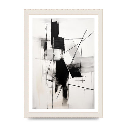 Dynamic Charcoal Composition in Black and White