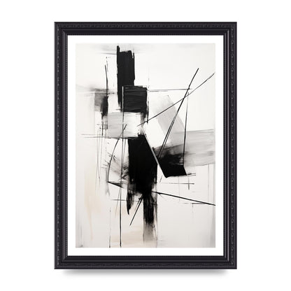 Dynamic Charcoal Composition in Black and White