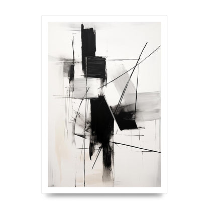 Dynamic Charcoal Composition in Black and White