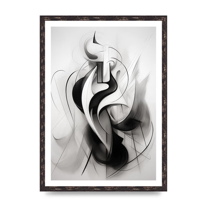 Stylish Ink Drawing with Flowing Lines