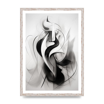 Stylish Ink Drawing with Flowing Lines