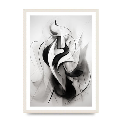 Stylish Ink Drawing with Flowing Lines
