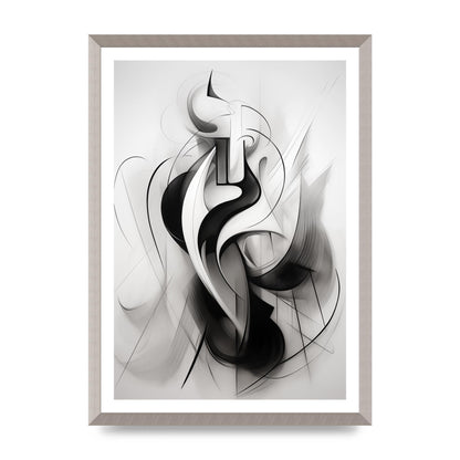 Stylish Ink Drawing with Flowing Lines