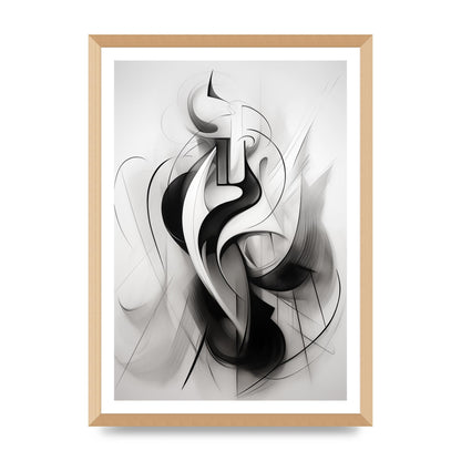 Stylish Ink Drawing with Flowing Lines