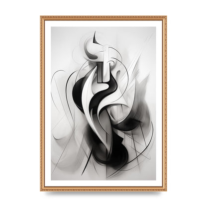Stylish Ink Drawing with Flowing Lines