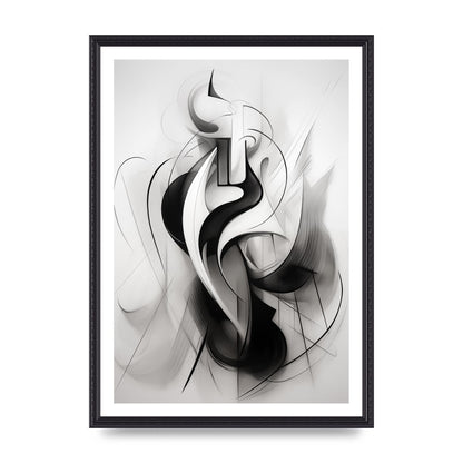 Stylish Ink Drawing with Flowing Lines