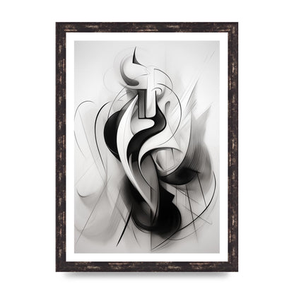 Stylish Ink Drawing with Flowing Lines