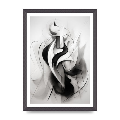 Stylish Ink Drawing with Flowing Lines