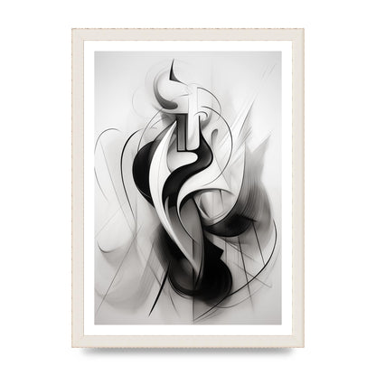 Stylish Ink Drawing with Flowing Lines