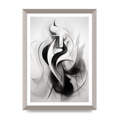 Stylish Ink Drawing with Flowing Lines
