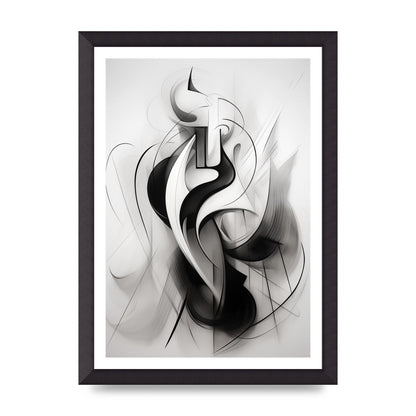 Stylish Ink Drawing with Flowing Lines