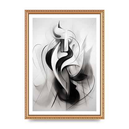 Stylish Ink Drawing with Flowing Lines