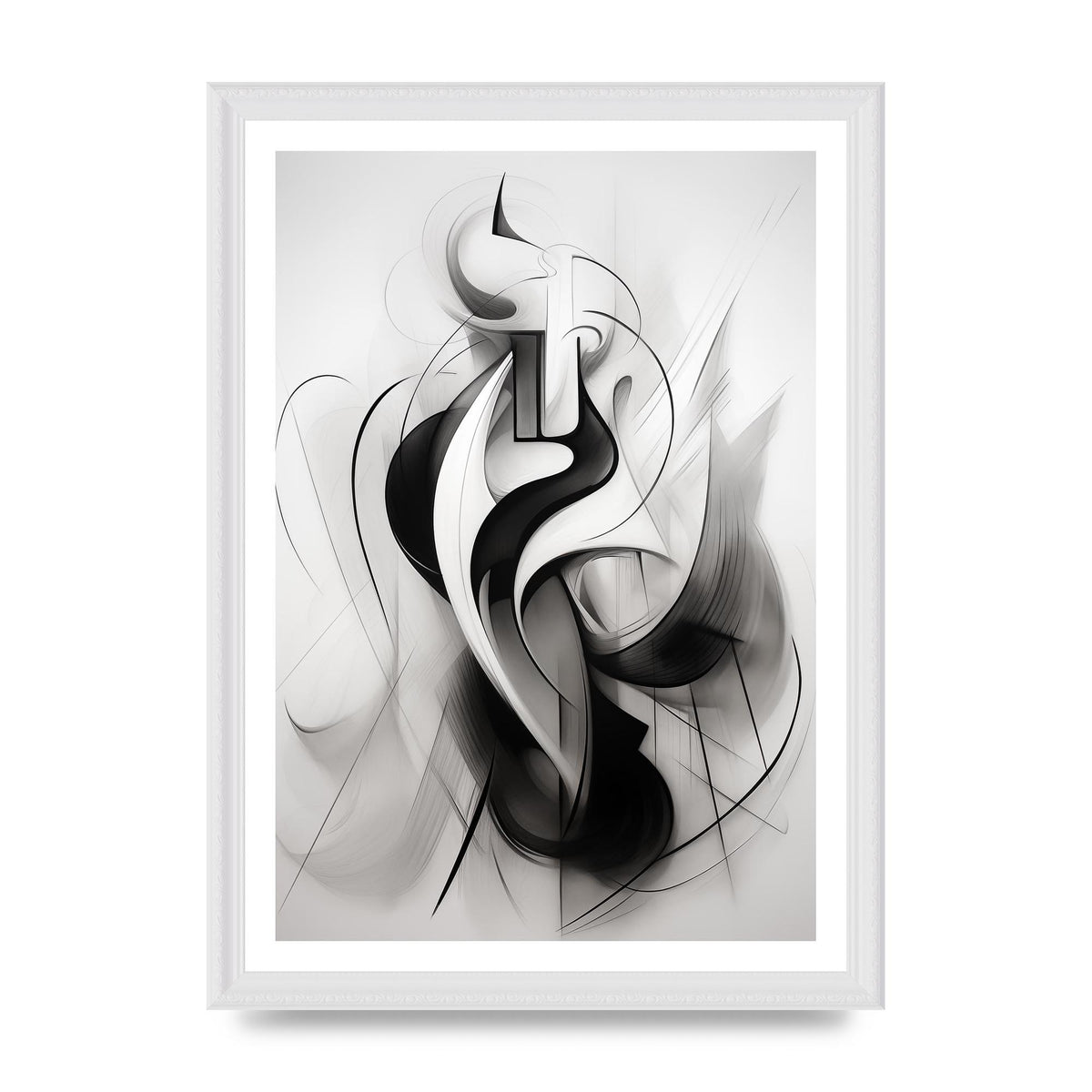 Stylish Ink Drawing with Flowing Lines