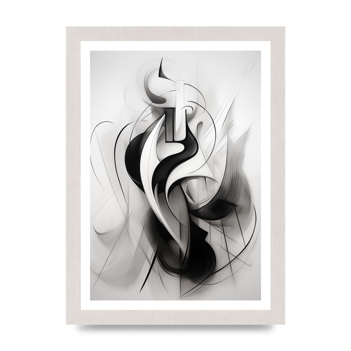 Stylish Ink Drawing with Flowing Lines