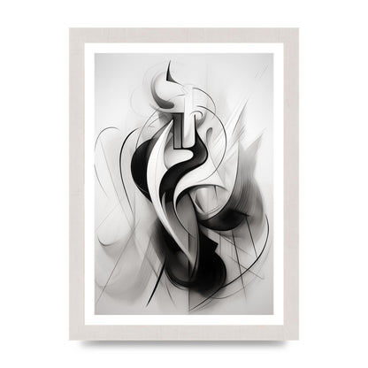 Stylish Ink Drawing with Flowing Lines