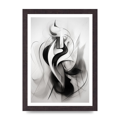 Stylish Ink Drawing with Flowing Lines