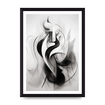 Stylish Ink Drawing with Flowing Lines